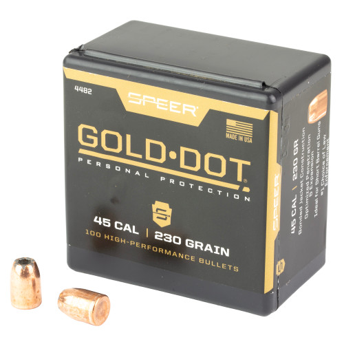 CCI/SPEER/KINETIC Speer 4482 Gold Dot Personal Protection 45Cal 230gr Hollow Point 100 Per Box/5 Case