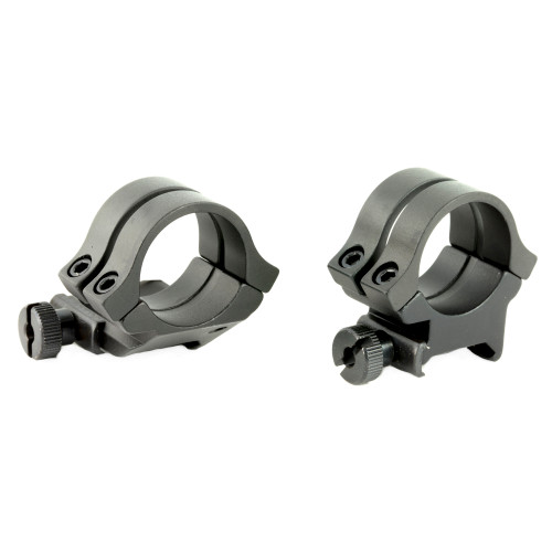 WEAVER/RCBS Weaver Mounts 49048 Quad Lock Detachable Rings  Matte Black 1" High Extended