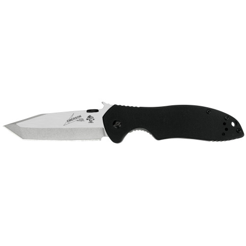 KERSHAW KNIVES/KAI USA Kershaw 6034T CQC 7K 3.25" Folding American Tanto Plain Satin/Stonewashed 8Cr14MoV SS Blade Bead Blasted/Black G10/SS Handle Includes Pocket Clip