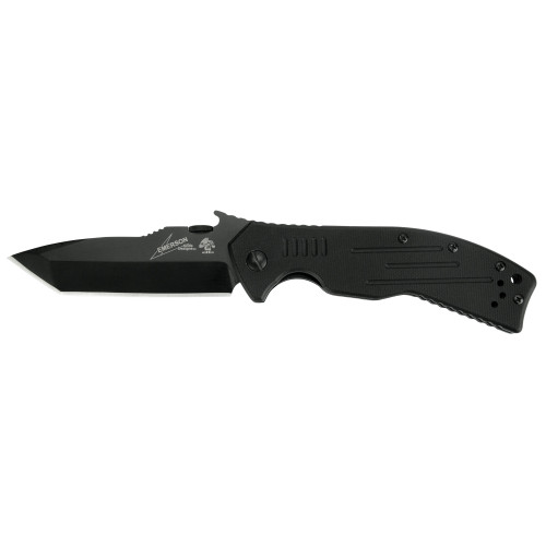 KERSHAW KNIVES/KAI USA Kershaw 6044TBLK CQC 8K 3.50" Folding American Tanto Plain Black Oxide 8Cr14MoV SS Blade Black G10 Handle Includes Pocket Clip