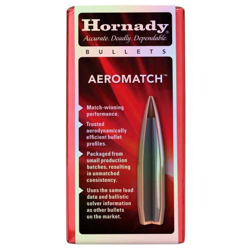 HORNADY MFG CO Hornady 26303 Aeromatch  6.5mm 140gr 100 Per Box/15 Case