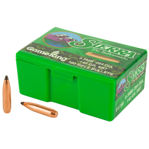 Sierra 1730 GameKing  6.5Creedmoor 140gr Spitzer Boat Tail 100/Box