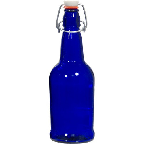 EZ Cap Swing Top Beer Bottles - 16 oz. Cobalt Blue (Case of 12)