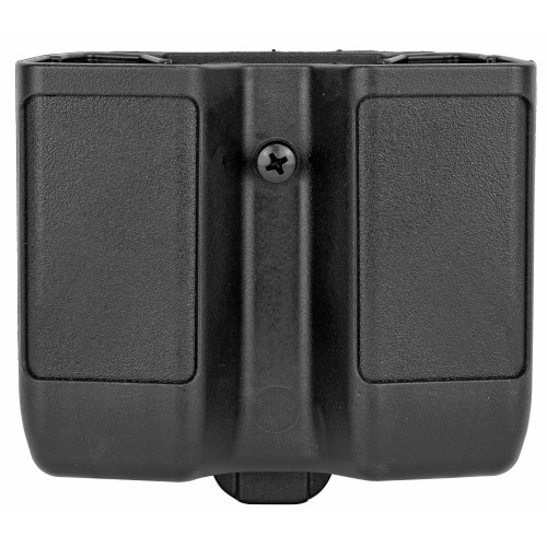 BLACKHAWK/REVELYST Blackhawk 410610PBK Double Mag Case  Black Polymer Belt Clip Compatible w/ Double Stack 9mm/10mm/40/45/357