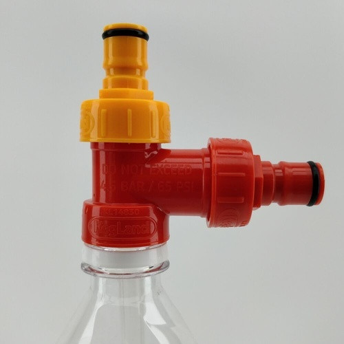 Carbonation and Line Cleaning Ball Lock Quick Disconnect (QD) Cap - Red Plastic