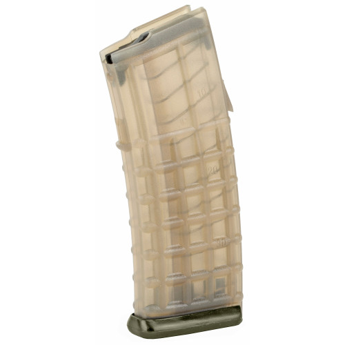 STEYR ARMS INC Steyr Arms 1200050500 OEM Replacement Magazine 30rd Detachable w/ OD Green Floor Plate 5.56x45mm Fits Steyr Arms AUG Clear OD Green Polymer