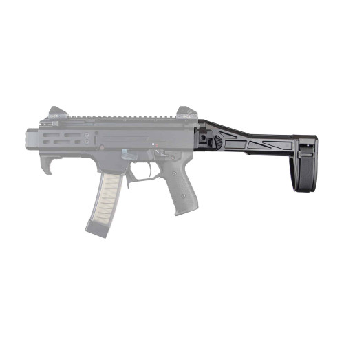 SB Tactical EVO201SB SBTEVO-G2  9.50" OAL Side Folding Black Synthetic for CZ Scorpion (Tube Not Included)