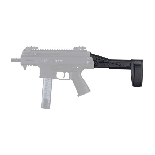 SB Tactical SBT201SB SBT-G2  Fixed Right Side Folding Black Synthetic for H&K UMP, B&T APC, LWRCi SMG45 (Tube Not Included)