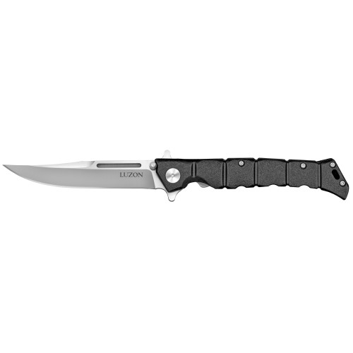 COLD STEEL (GSM) Cold Steel CS20NQL Luzon  Medium 4" Folding Clip Point Plain 8Cr13MoV SS Blade/Black GFN Handle Features Safety Switch Includes Pocket Clip