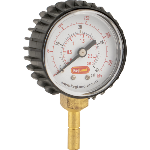 Push-In Pressure Gauge (0-40 psi)