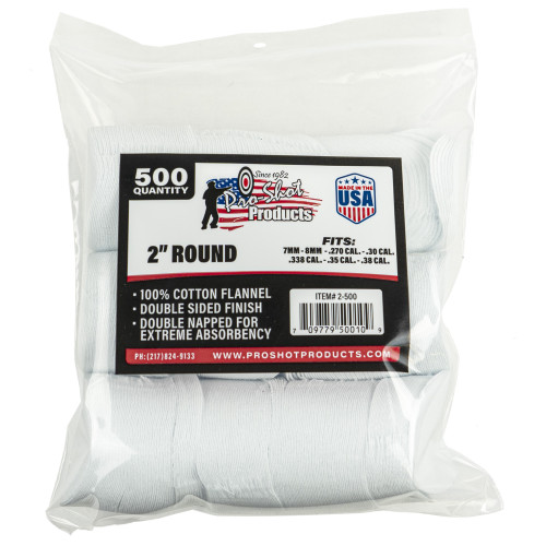 Pro-Shot Products PRO-SHOT PATCH .270-38CAL RND 500 CT