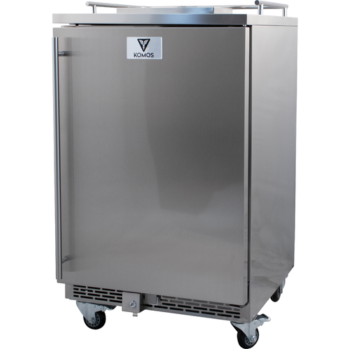 KOMOS® Stainless Steel Outdoor Kegerator with Digital Thermostat - No Tower
