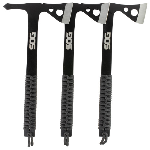 SOG KNIVES (GSM OUTDOORS) S.O.G SOGTH1001CP Throwing Hawks 1.75" Blade 3Cr13MoV SS Blade Black GRN Handle 10.75" Long Tomahawk Set of 3