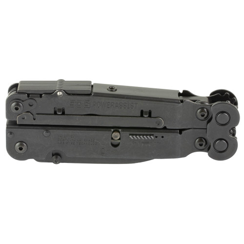 SOG KNIVES (GSM OUTDOORS) S.O.G SOGB66NCP PowerAssist  Black Oxide 420 Stainless Steel 7" Long Features 16 Tools w/Sheath