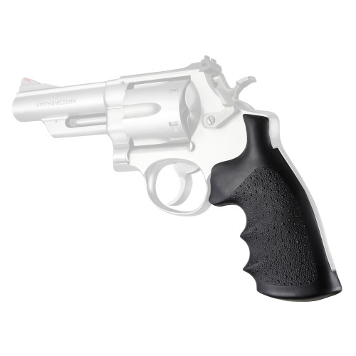 HOGUE COMBAT GRIPS INC Hogue 29000 Monogrip  Black Rubber with Finger Grooves for S&W N Frame with Square Butt