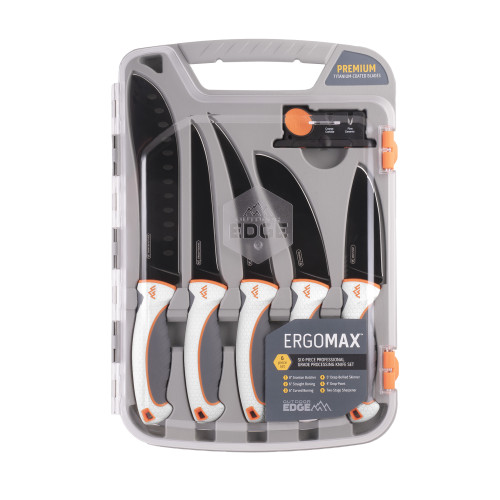 OUTDOOR EDGE (REVO BRAND) Outdoor Edge EM1 Ergo Max Processing Kit 5Cr13MoV Black Titanium Blade 5 Piece