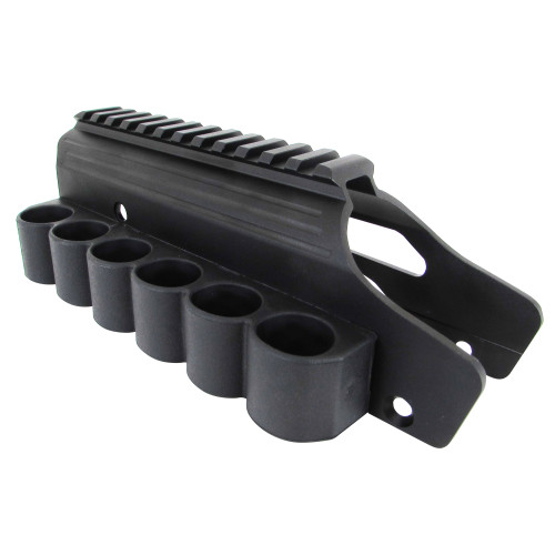 PACHMAYR GUN WORKS INC TacStar 1081029 SideSaddle Rail Mount Mossberg 500/590 12 Gauge 6rds Black Aluminum