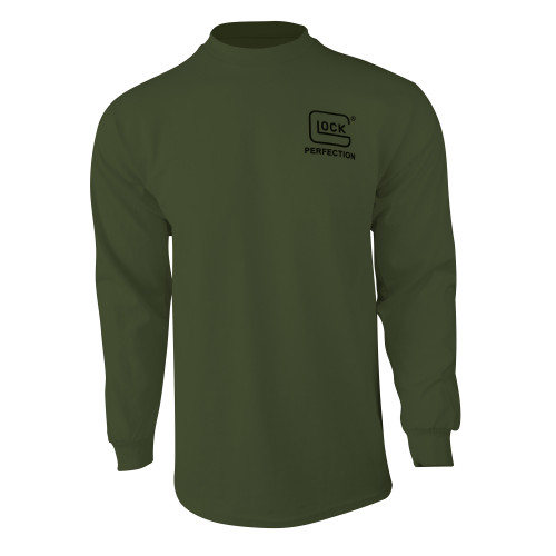 GLOCK INC Glock AP96068 Born In Austria  Military Green Pre-Shrunk Cotton Long Sleeve XL