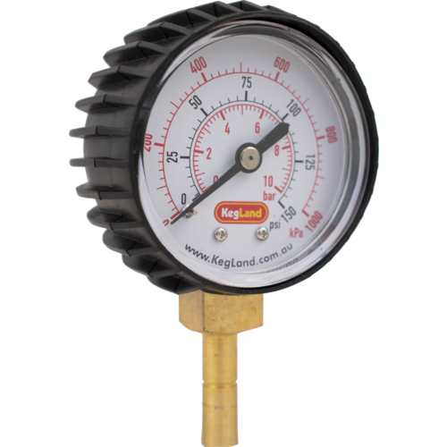 Push-In Pressure Gauge (0-150 psi)