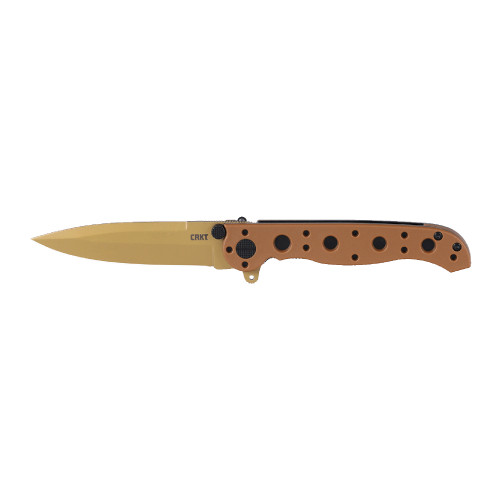 COLUMBIA RIVER KNIFE&TOOL CRKT M16-01DZ M16-10DZ  EDC 3.03" Folding Plain Desert Tan D2 Steel Blade, Desert Tan GRN Handle