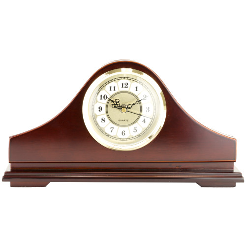 PS PRODUCTS INC/SPRTMN CH Peace Keeper MGC Mantle Gun Clock  Front Panel Entry Mahogany Stain Wood Holds 1 Handgun 14.62" L x 7.37" H x 3.75" D