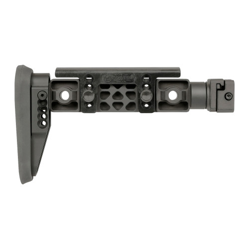 MIDWEST INDUSTRIES INC Midwest Industries MIALPHAFBSF Alpha Fixed Beam Black Synthetic Side Folding Stock with Adjustable Cheekrest, Compatible w/ 1913 Picatinny Rail Adapter
