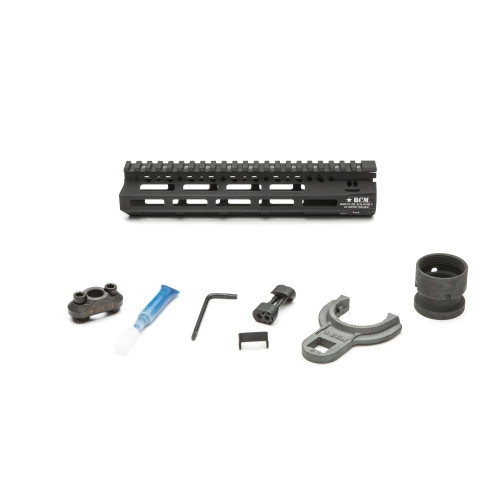 BRAVO COMPANY MFG BCM MCMR9556BLK BCMGunfighter MCMR 9" M-LOK, Free-Floating Style Made of Aluminum with Black Anodized Finish for AR-Platform