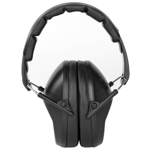 GSM OUTDOORS Walker's GWPFPM1 Pro Low Profile Folding Passive Muff 22 dB Over the Head Black Polymer