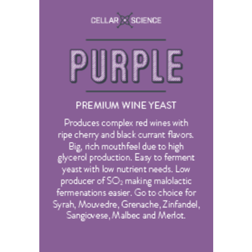 CellarScience® PURPLE Dry Wine Yeast