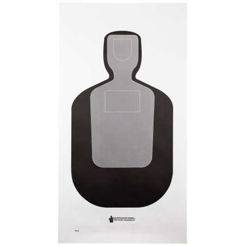 ACTION TARGET INC Action Target TQ19100 Qualification Standard Silhouette Paper Hanging 24" x 45" Black/Gray/White 100 Per Box