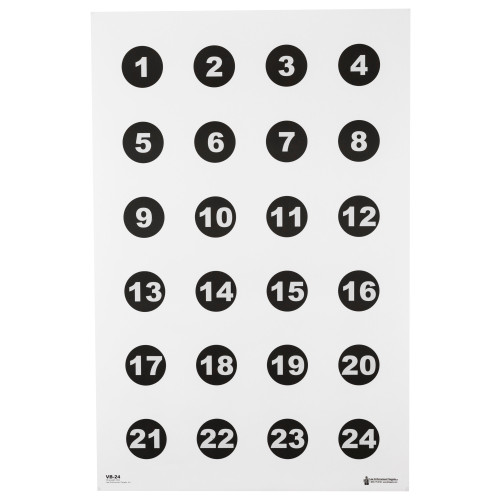 ACTION TARGET INC Action Target VB24100 Sighting Military Circle Paper 23" x 35" Black/White 100 Per Box