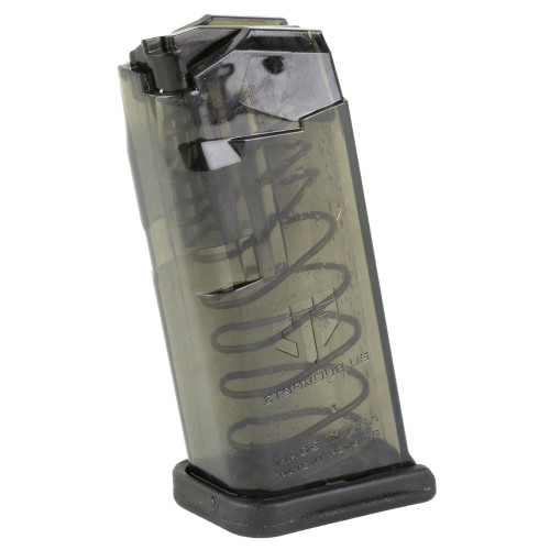 ETS Group SMKGLK26 Pistol Mags  10rd Standard 9mm Luger Compatible w/ Glock 26 Smoke Polymer