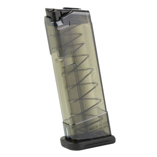 ETS Group SMKGLK439 Pistol Mags  9rd Extended 9mm Luger Compatible w/ Glock 43 Smoke Polymer