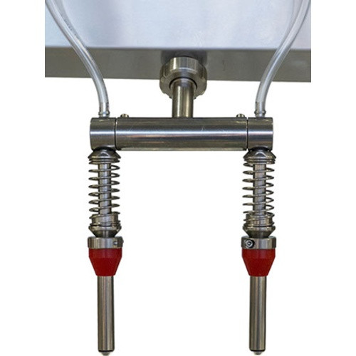 EnoItalia Wine Bottle Filler (Professional) - 6 Spout on Cart with Pump and Float Switch