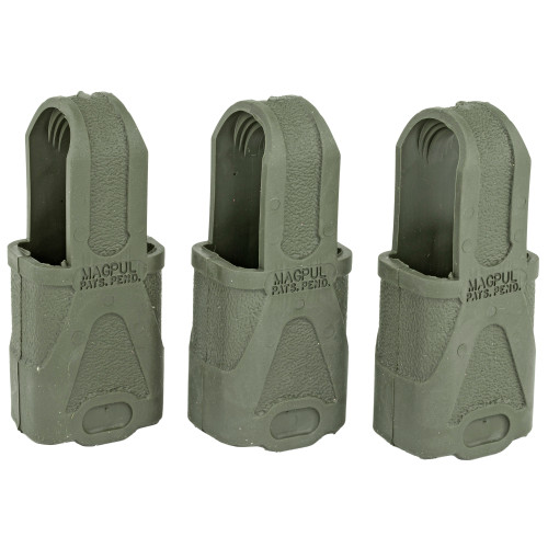 MAGPUL INDUSTRIES CORP Magpul MAG003-ODG Original Magpul  Made of Rubber w/ OD Green Finish for 9mm Subgun Mags/ 3 Per Pack