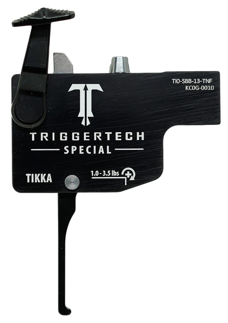 TriggerTech TILSBB13TNF Diamond  Black Flat Lever Fits Tikka Left Hand