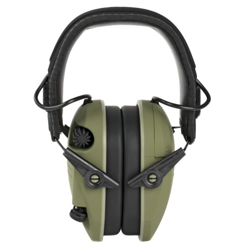 GSM OUTDOORS Walker's GWPRSEMPAT Razor Patriot 23 dB Over the Head OD Green/Black Polymer
