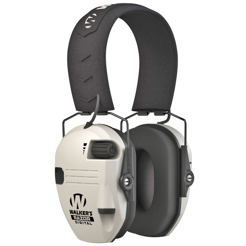 GSM OUTDOORS Walker's GWPDRSEM Razor PRO Digital Electronic Muff 23 dB Over the Head Bone/Black Polymer