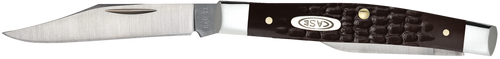 WR CASE & SONS CUTLERY CO Case 00083 Pen Small 2"/1.47" Folding Clip/Pen Plain As-Ground Stainless Steel Blade Brown Jigged Synthetic Handle