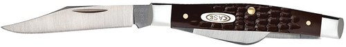 WR CASE & SONS CUTLERY CO Case 00106 Stockman  Medium 2.42"/1.58"/1.57" Folding Clip/Sheepsfoot/Pen Plain As-Ground Tru-Sharp SS Blade, Brown Jigged Synthetic Handle