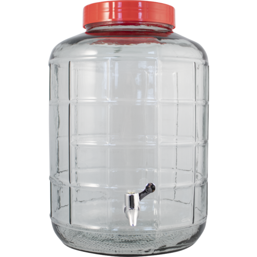 Glass Beverage Dispenser with Infuser (kombucha fermenter) 2.1 gal. (8L)