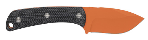 Browning 3220499B Back Country  Small 2.75" Fixed Deep Belly Skinner Plain Blaze Orange Ceramic D2 Steel Blade, Black G10 Handle