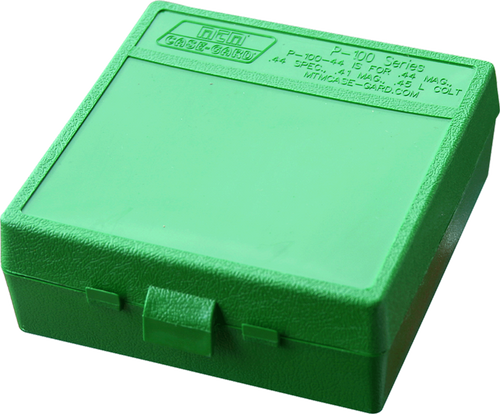 MTM MOLDED PRODUCTS CO MTM Case-Gard P1004410 Ammo Box Flip-Top Multi Caliber Green Polypropylene 100rd