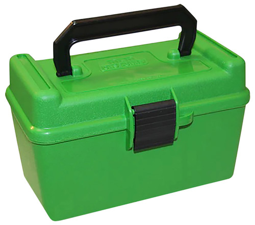 MTM MOLDED PRODUCTS CO MTM Case-Gard H50RMAG10 Deluxe Ammo Box  300 Win Mag/7mm Rem Green Polypropylene 50rd