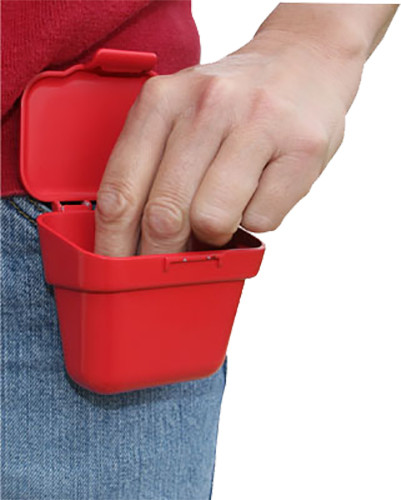 MTM MOLDED PRODUCTS CO MTM Case-Gard ABP Ammo Belt Pouch  Handgun/Rifle Multi-Caliber 100rd Belt Clip Mount Red Plastic