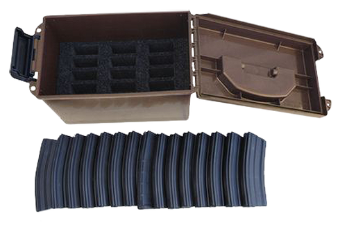 MTM MOLDED PRODUCTS CO MTM Case-Gard TMC15 Tactical Mag Can  Flat Dark Earth Polymer 5.56x45mm NATO Fits AR-Platform