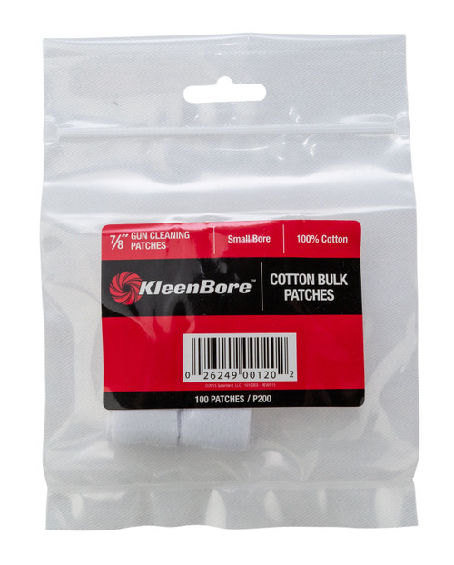KLEENBORE INC KleenBore P200 Super Shooter  .17/ .177/ .200/ .204 Cal Small Bore Rifle 100% Cotton Flannel 100 Per Pack