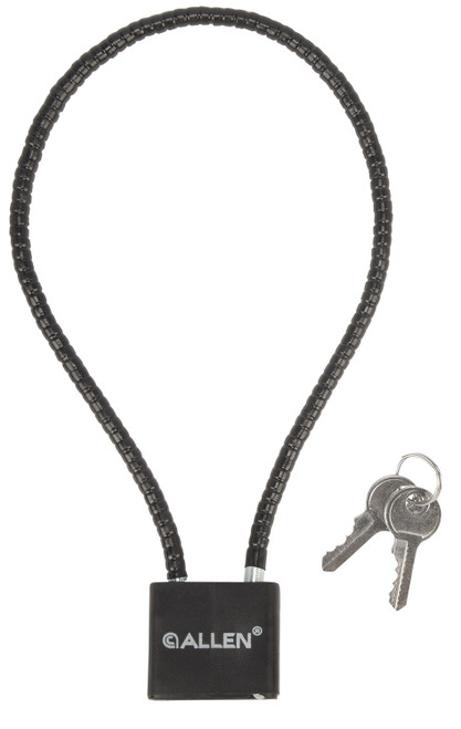 ALLEN COMPANY INC Allen 15414 Cable Gun Lock  Open With Key Black Stainless Steel Firearm Fit- Handgun/Rifle/Shotgun