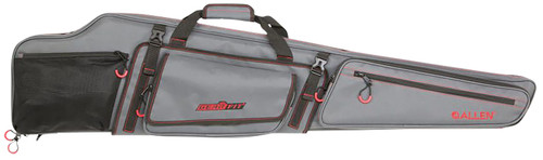 ALLEN COMPANY INC Allen 94948 Gear-Fit Dakota 48" Rifle Case Gray w/Red Accents, Padding  & Organizer Pocket for Scoped Rifle