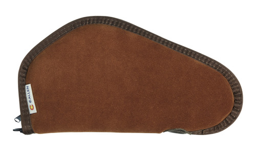 ALLEN COMPANY INC Heritage Cases 8611 Handgun Case  Brown Suede w/Black Trim, Faux Sherpa Lining & Foam Padding, Lockable Zippers 11" L